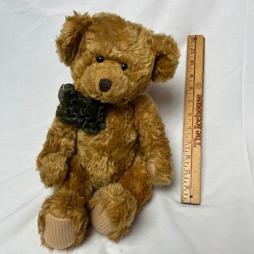 Russ Berrie Sutton Teddy Bear Golden Brown Plush Stuffed & Jointed - Picture 5 of 6